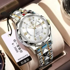 Luxury Binbond Authentic Men’s Watch Gold& Silver