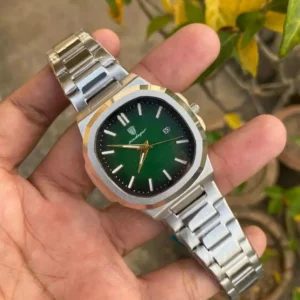 Poedagar 613 Luxury Watch For Man – Silver Green