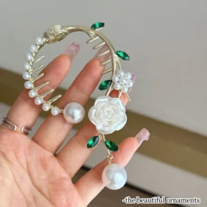 White Lily Of The Valley Flower Hair Clip