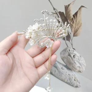 White Lily Of The Valley Flower Hair Clip